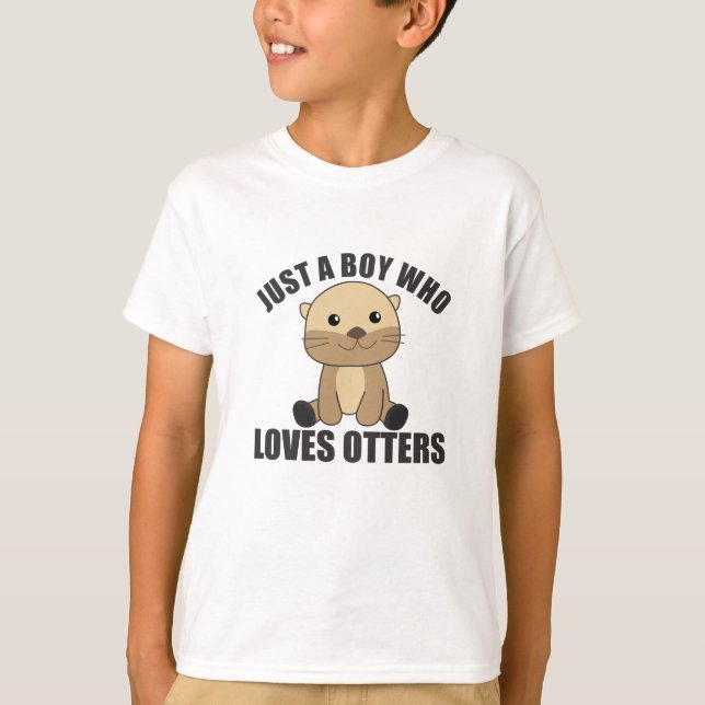 Camiseta Solo Un Niño Que Ama A Las Nueces Dulce Otter (Anverso)