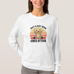 Camiseta Solo Un Niño Que Ama A Las Nueces Dulce Otter