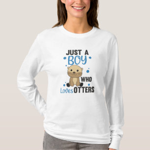 Camiseta Solo Un Niño Que Ama A Las Nueces Dulce Otter
