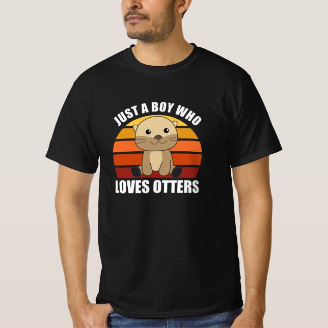 Camiseta Solo Un Niño Que Ama A Las Nueces Dulce Otter (Anverso)