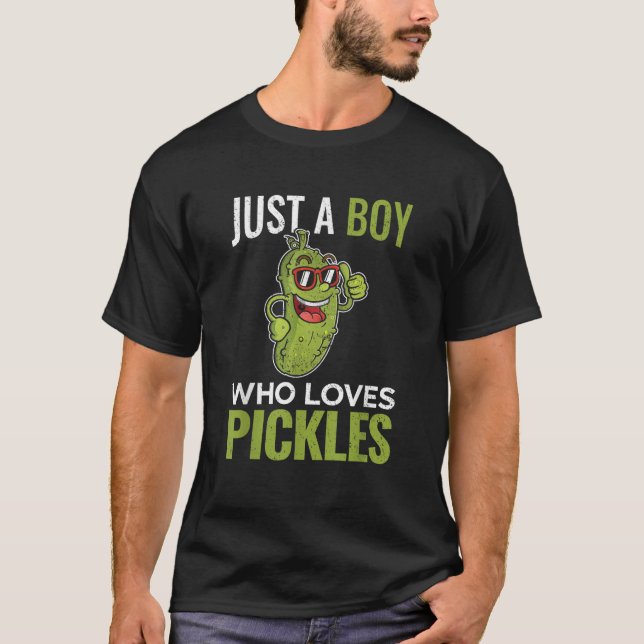Camiseta Solo Un Niño Que Ama A Las Pickles Cucumber Lover (Anverso)
