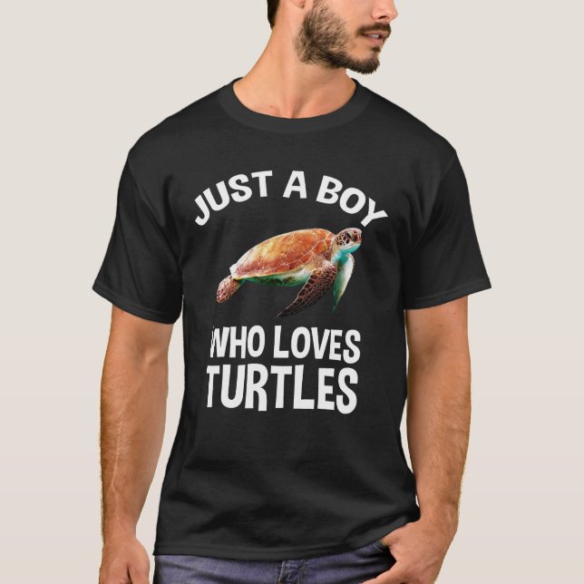 Camiseta Sólo Un Niño Que Ama A Las Tortugas (Anverso)