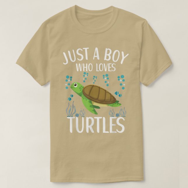 Camiseta Solo Un Niño Que Ama A Las Tortugas Cute Turtle Ci (Diseño del anverso)