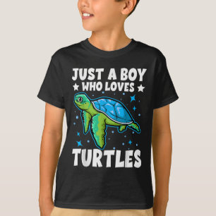Camiseta Solo Un Niño Que Ama A Las Tortugas Que Hace Que L