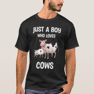 Camiseta Solo Un Niño Que Ama A Las Vacas De Granja De Vaqu