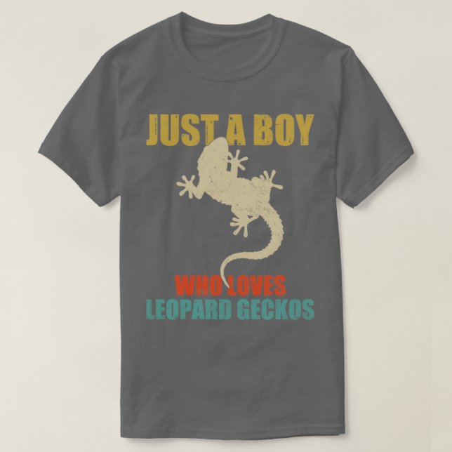 Camiseta Solo Un Niño Que Ama A Leopard Geckos (Diseño del anverso)