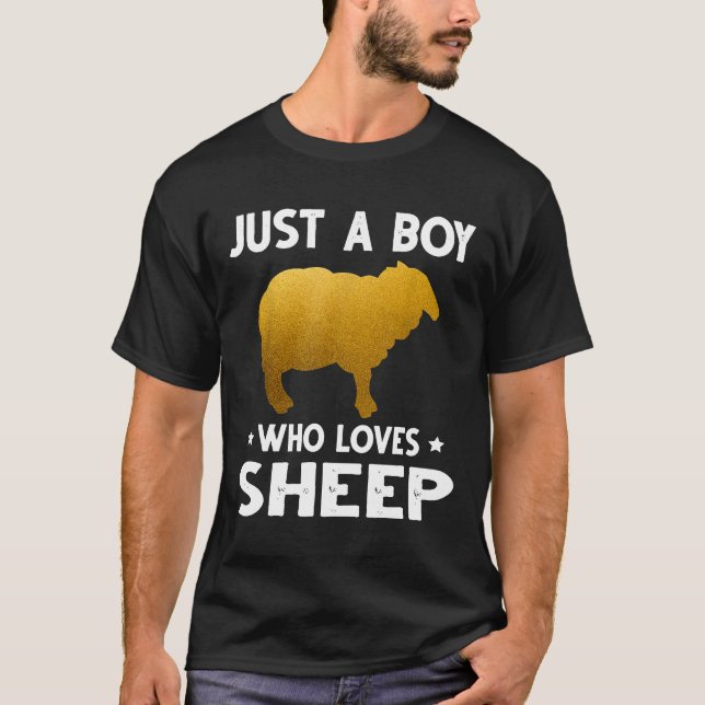 Camiseta Solo Un Niño Que Ama A Los Animales De Oveja Para  (Anverso)
