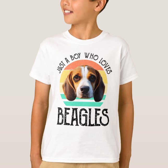 Camiseta Solo Un Niño Que Ama A Los Beagles (Anverso)