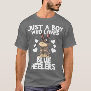 Camiseta Solo Un Niño Que Ama A Los Heelers Azules