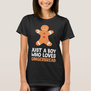 Camiseta Solo un niño que ama a los Navidades de pan de jen