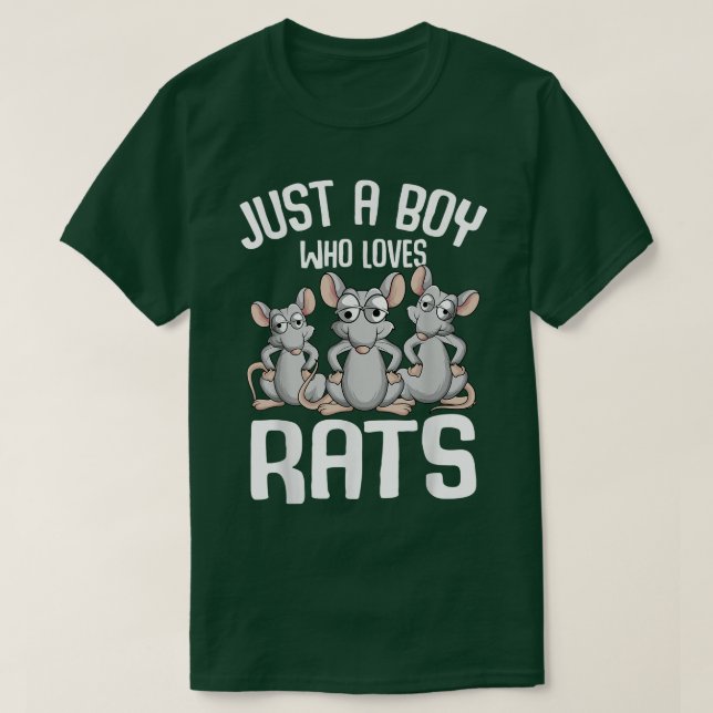 Camiseta Solo Un Niño Que Ama A Los Niños Rats Rat Lover (Diseño del anverso)