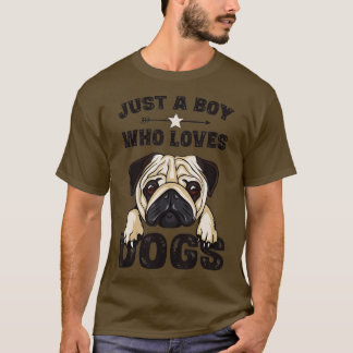 Camiseta Solo Un Niño Que Ama A Los Perros Perro Perro Perr