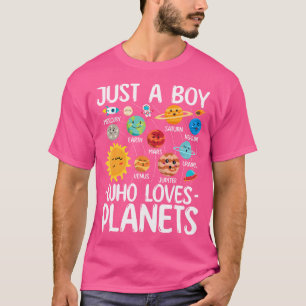 Camiseta Solo Un Niño Que Ama A Los Planetas Estrella Solar