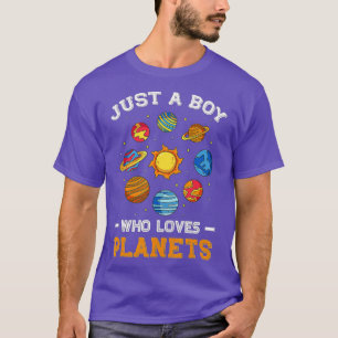 Camiseta Solo Un Niño Que Ama A Los Planetas La Ciencia Del