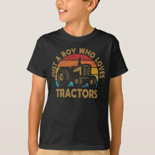Camiseta Solo un niño que ama a los tractores es divertido
