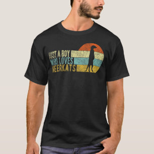 Camiseta Solo Un Niño Que Ama A Meerkats Meerkat Retro