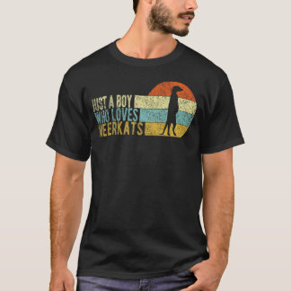 Camiseta Solo Un Niño Que Ama A Meerkats Meerkat Retro
