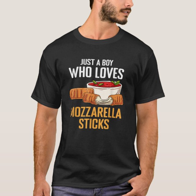 Camiseta Solo Un Niño Que Ama A Mozzarella Sticks (Anverso)