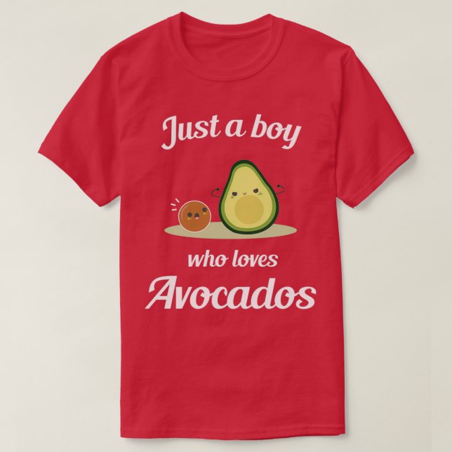 Camiseta Solo un niño que ama el aguacate 3 (Diseño del anverso)