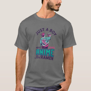 Camiseta Solo Un Niño Que Ama El Anime Y El Ramen Presentes