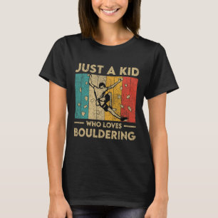 Camiseta Solo un niño que ama el bouldering divertido escal