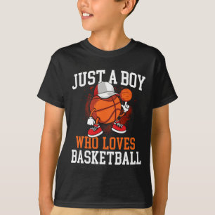 Camiseta Solo Un Niño Que Ama El Bysketbyll - Hoops De Juga