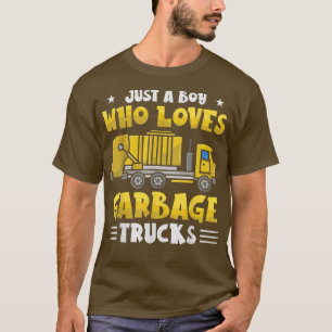Camiseta Solo Un Niño Que Ama El Camión Basura Tras Camión