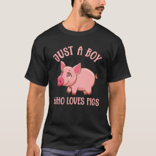 Camiseta Solo Un Niño Que Ama El Cerdo