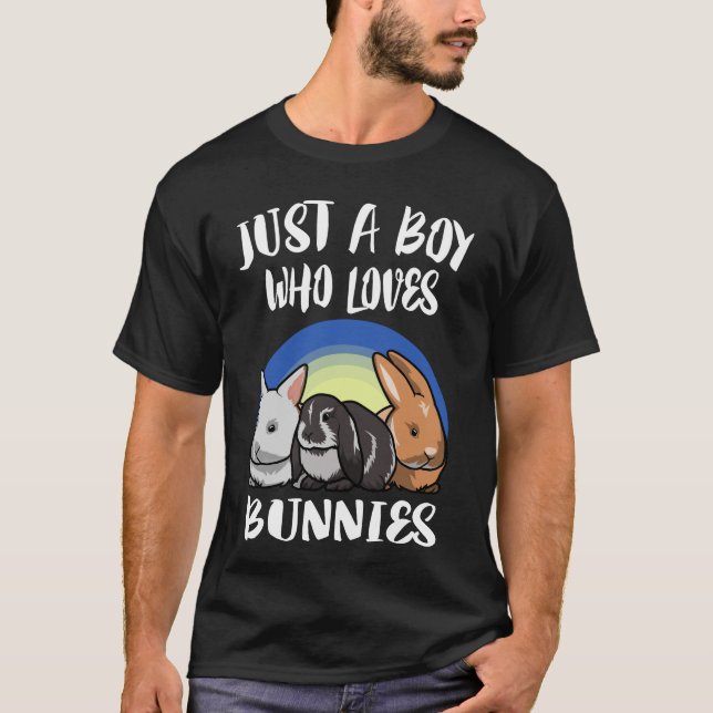 Camiseta Sólo Un Niño Que Ama El Conejo De Los Conejos (Anverso)