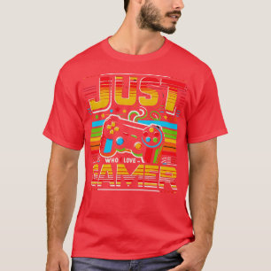 Camiseta Solo Un Niño Que Ama El Diseño De Juegos Sin Bloqu