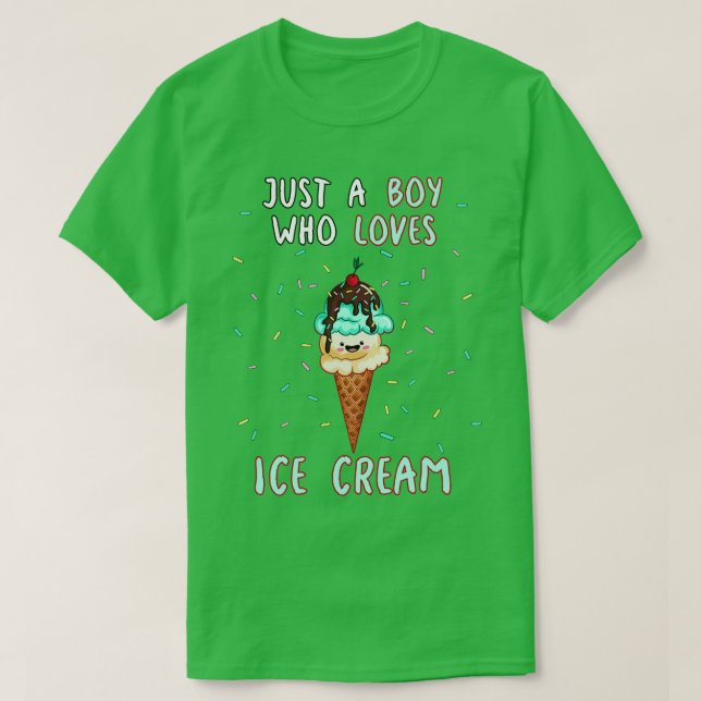 Camiseta Solo Un Niño Que Ama El Helado (Diseño del anverso)