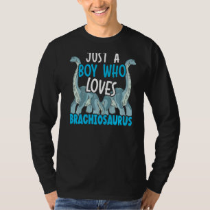Camiseta Solo Un Niño Que Ama El Paleontólogo Brachiosaurio