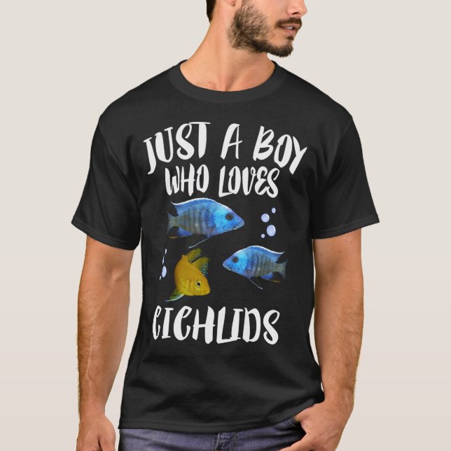 Camiseta Solo Un Niño Que Ama El Regalo De Pescado De Cichl (Anverso)