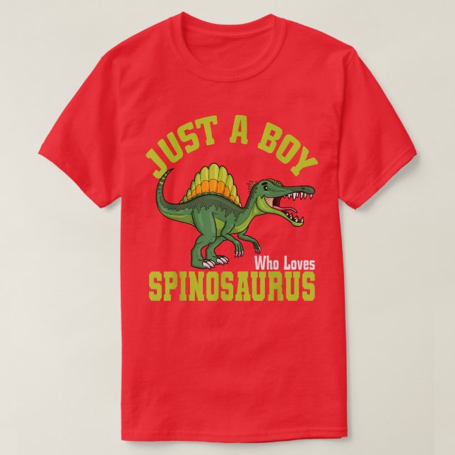 Camiseta Solo Un Niño Que Ama El Spinosaurus I Kids Spinosa (Diseño del anverso)