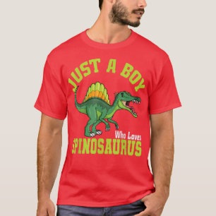 Camiseta Solo Un Niño Que Ama El Spinosaurus I Kids Spinosa