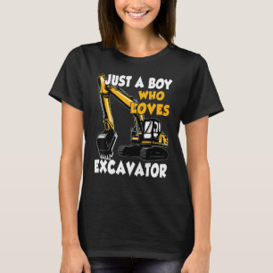 Camiseta Solo Un Niño Que Ama El Vehículo De Construcción E