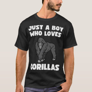 Camiseta Solo Un Niño Que Ama Gorilas Primate Niño Pequeño