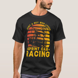 Camiseta Solo Un Niño Que Ama La Carreras Del Auto De Sprin