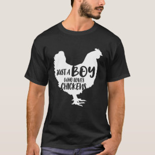 Camiseta Solo Un Niño Que Ama La Granja De Pollos