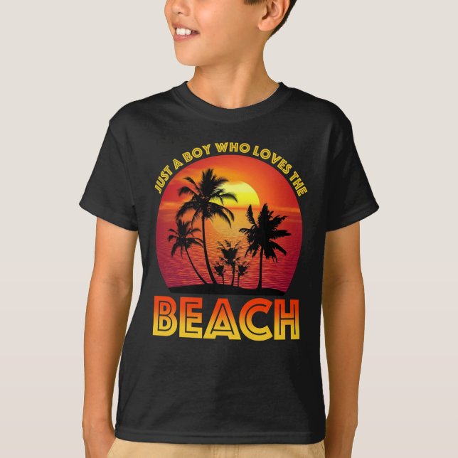 Camiseta Solo Un Niño Que Ama La Playa (Anverso)