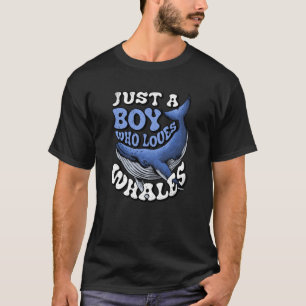 Camiseta Solo un niño que ama las ballenas Niños Niños Pequ