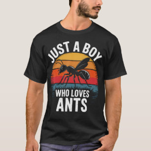 Camiseta Solo Un Niño Que Ama Las Hormigas Divertido Insect