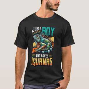 Camiseta Solo Un Niño Que Ama Las Iguanas Lagarto