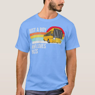 Camiseta Solo Un Niño Que Ama Los Autobuses Vintage