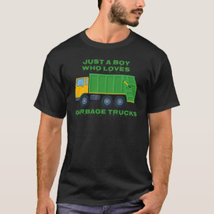 Camiseta Solo Un Niño Que Ama Los Camiones Basura Cita Basu