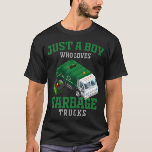 Camiseta Solo Un Niño Que Ama Los Camiones De Basura Cumple
