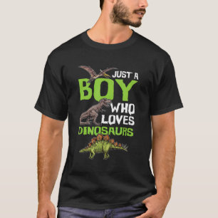 Camiseta Solo Un Niño Que Ama Los Dinosaurios Para Rex Dino