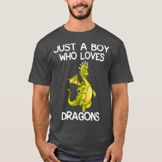 Camiseta Solo Un Niño Que Ama Los Dragones