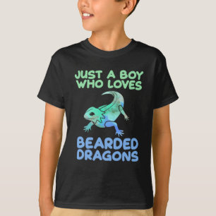 Camiseta Solo Un Niño Que Ama Los Dragones Con Cabeza Liza