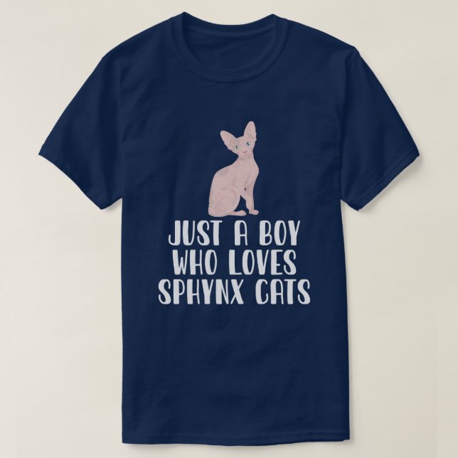 Camiseta Solo Un Niño Que Ama Los Gatos De Sfinx (Diseño del anverso)